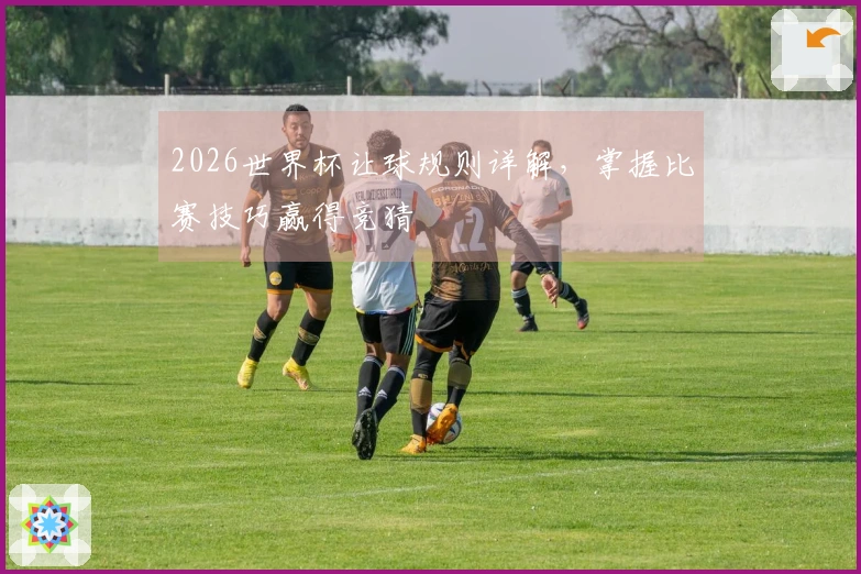 2026世界杯让球规则详解，掌握比赛技巧赢得竞猜